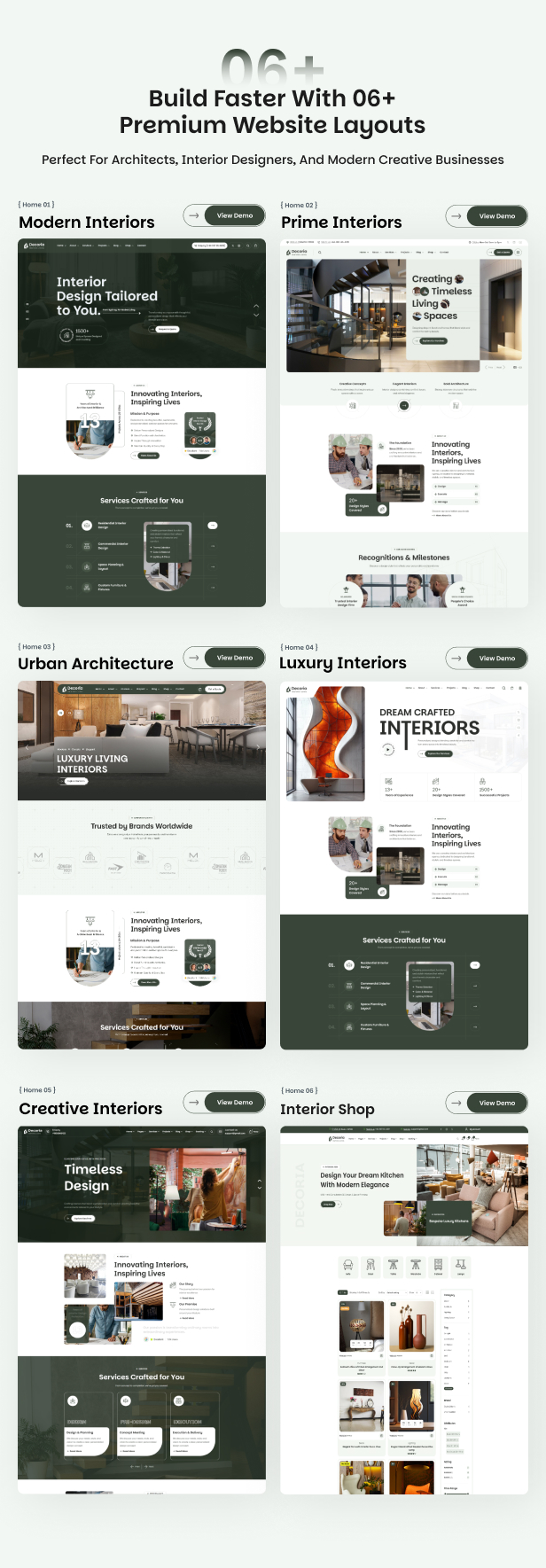 Decoria - Architecture and Interior Design WordPress Theme