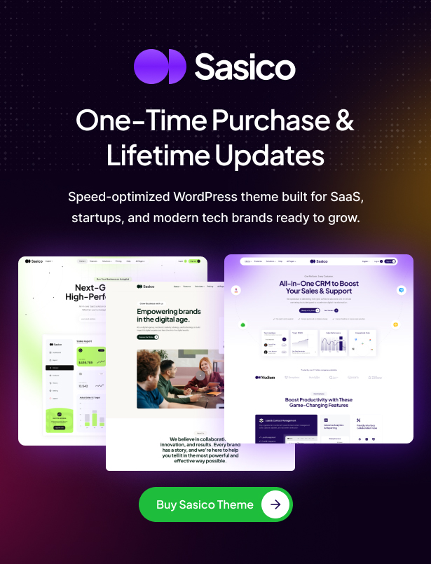 Sasico - SaaS & Tech Startup WordPress Theme