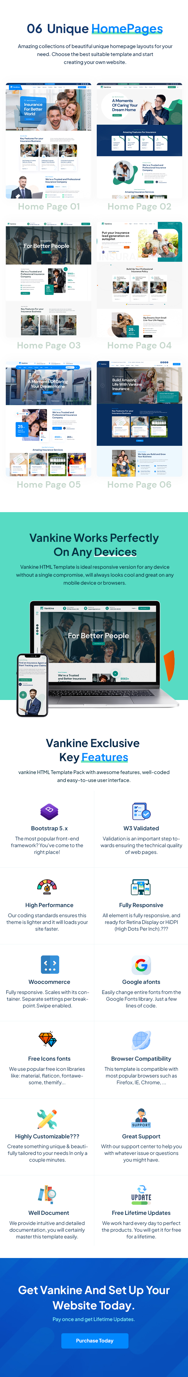 Vankine – Insurance & Consulting Business HTML Template